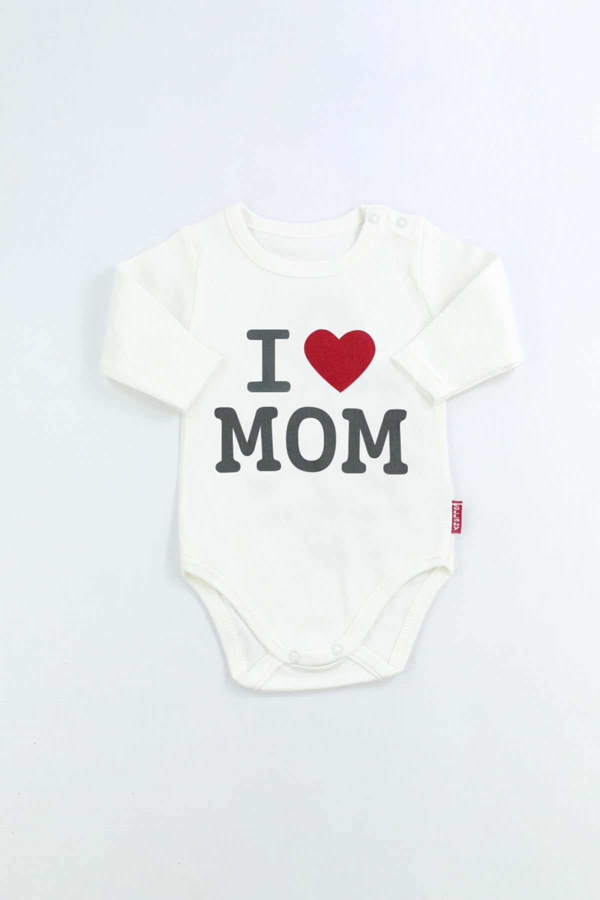 I MOM KALP Baskılı Uzun Kol Body