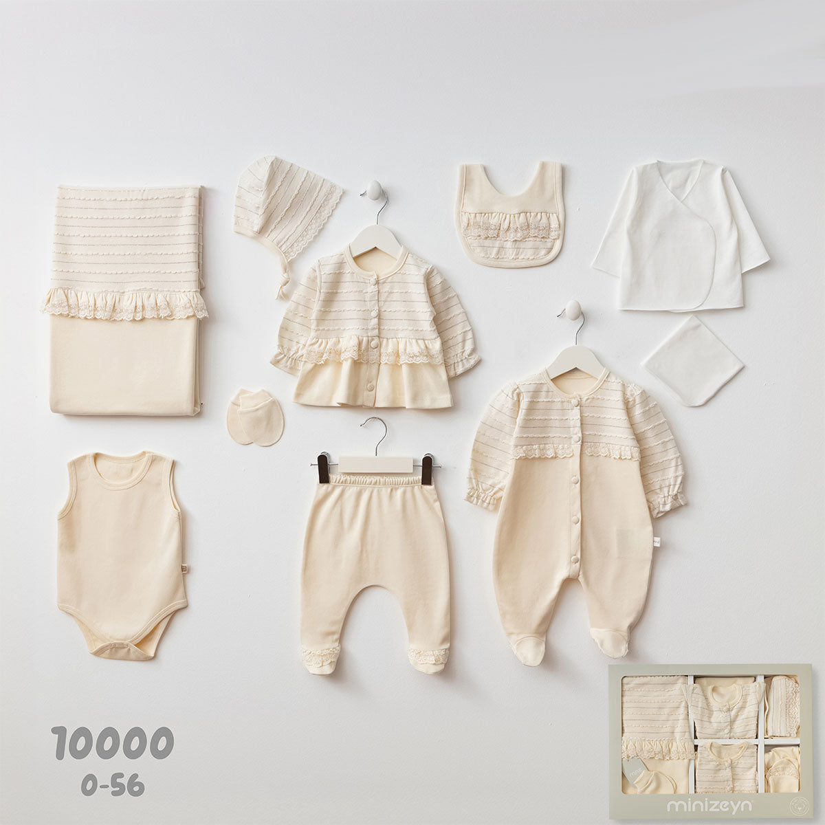 Kız  Bebek Sim Detaylı  0-3 Ay Hastane Çıkışı 10'lu Set