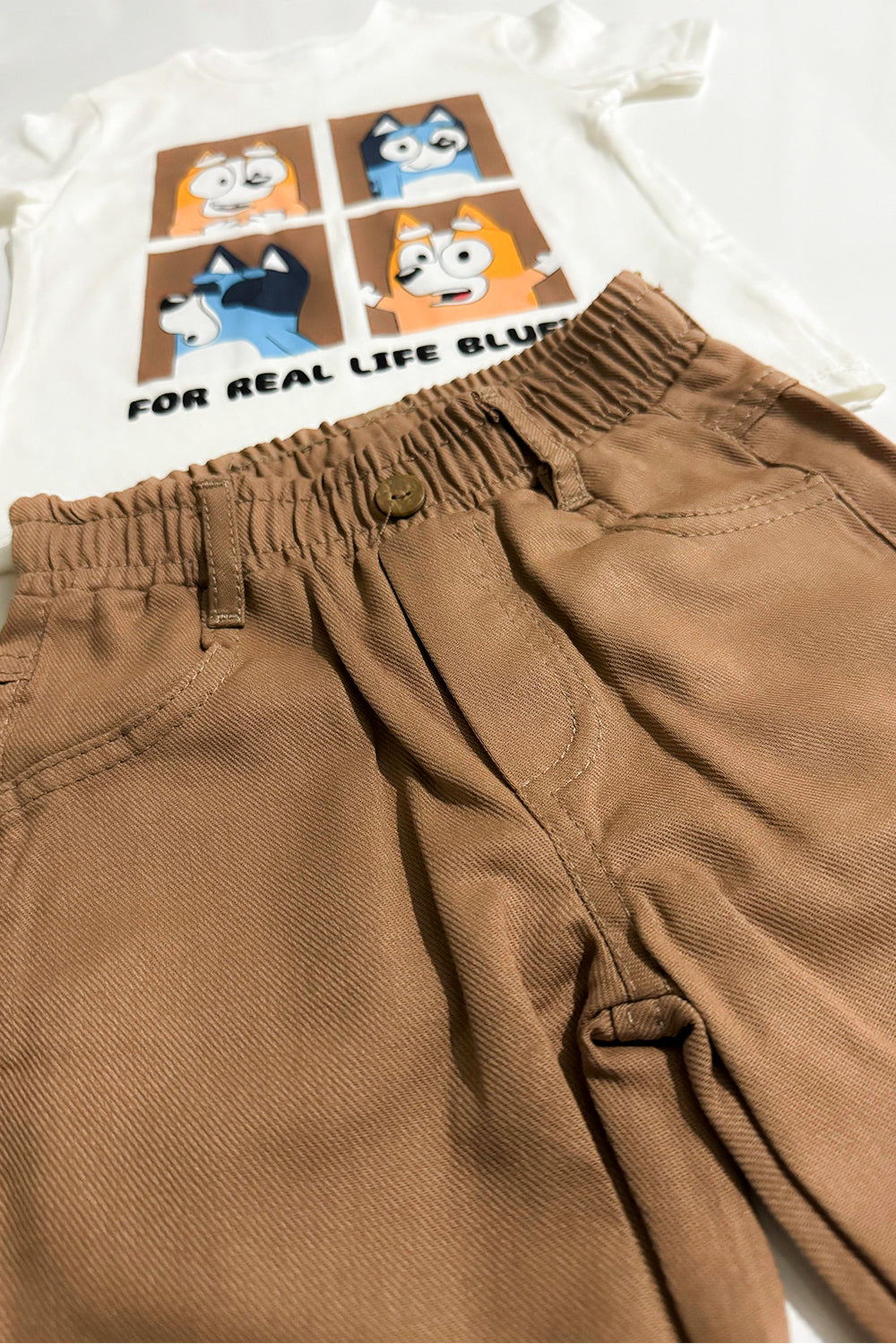 Sihirli Anılar Bluey Baskılı Erkek Bebek Şort Takımı