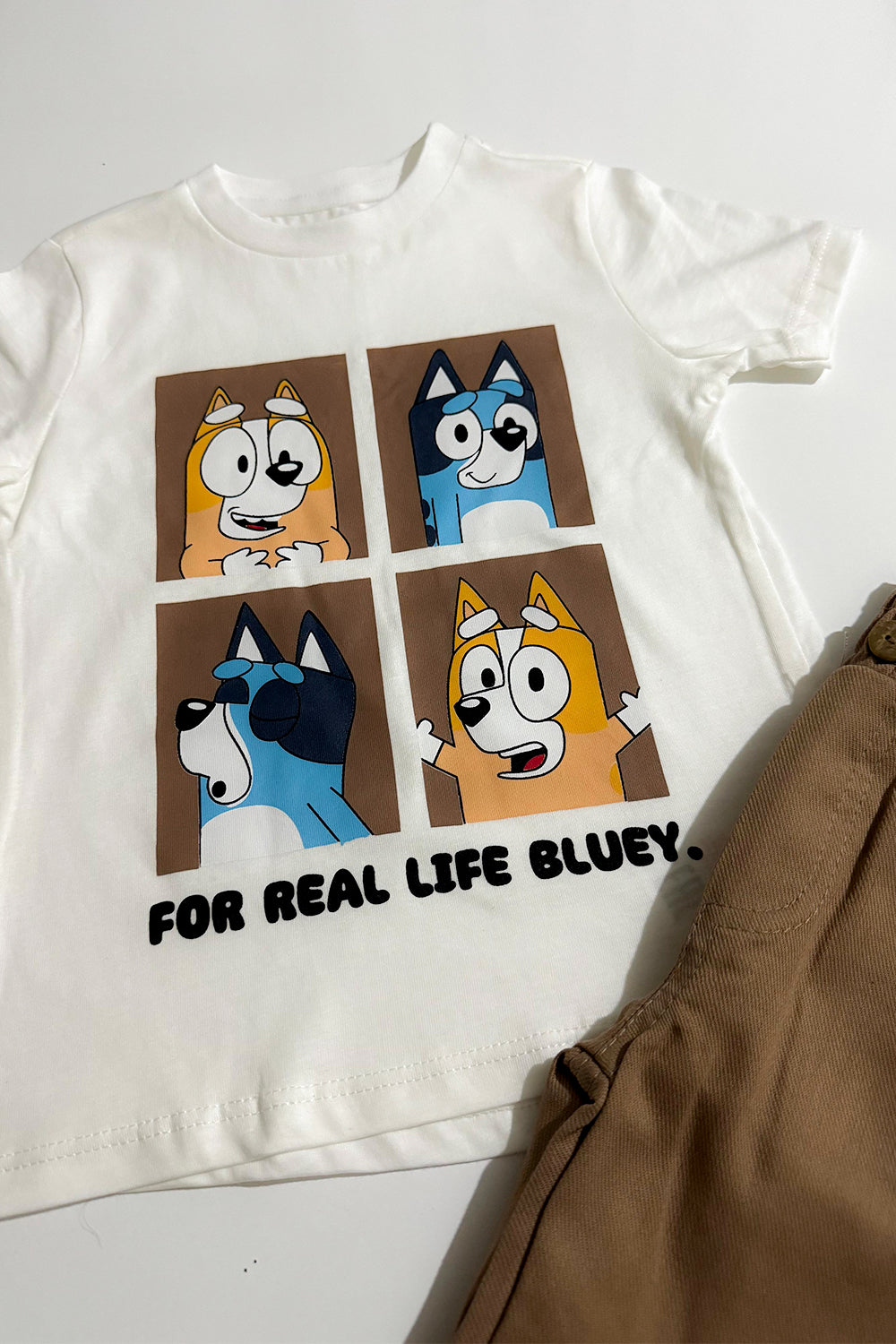 Sihirli Anılar Bluey Baskılı Erkek Bebek Şort Takımı