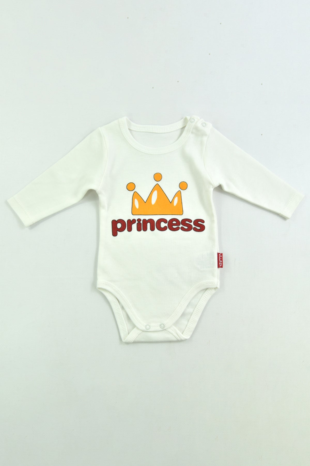 Princess Taçlı Uzun Kol Kız Bebek Body