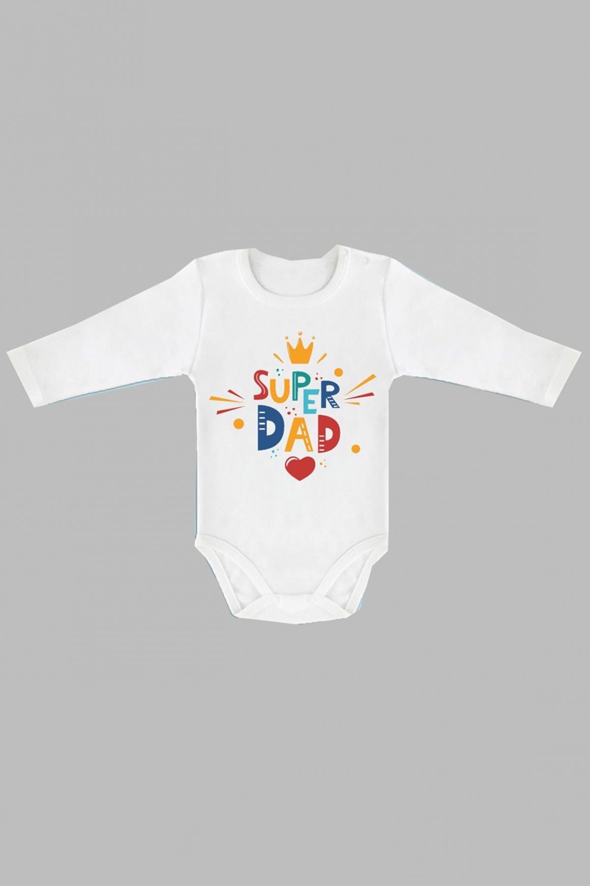 Super Dad Baskılı Uzun Kol Body